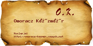 Omoracz Kázmér névjegykártya